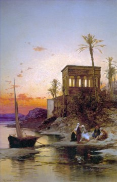 Hoguera Hermann David Salomon Corrodi paisaje orientalista Pinturas al óleo